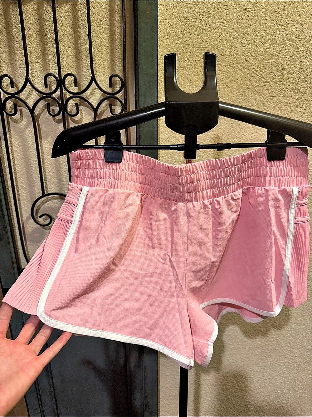 All in Motion Pleated Side Athletic Shorts Pink